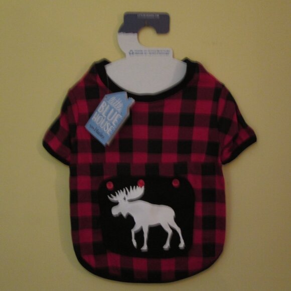 Moose On Plaid Dog Pajama - Picture 2 of 6